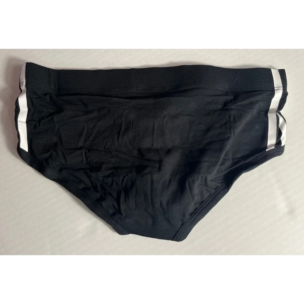 Adidas 3 Pack Comfort Flex Cotton 3 Stripes Briefs Black Size Large 36-38